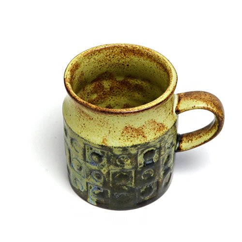 Japanese Seto Ware Ceramic Mug circle 003 - MatchaJP