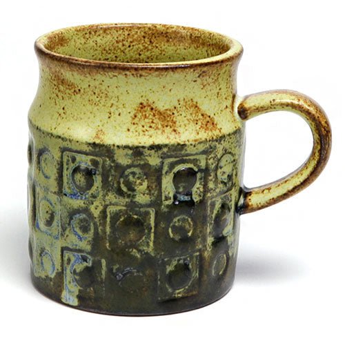 Japanese Seto Ware Ceramic Mug circle 003 - MatchaJP