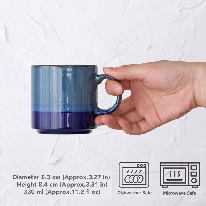 Mino Ware “Denim” Mug 330 ml (11.2 oz) — White or Indigo | Made in Japan