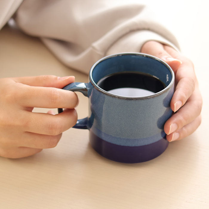 Mino Ware “Denim” Mug 330 ml (11.2 oz) — White or Indigo | Made in Japan
