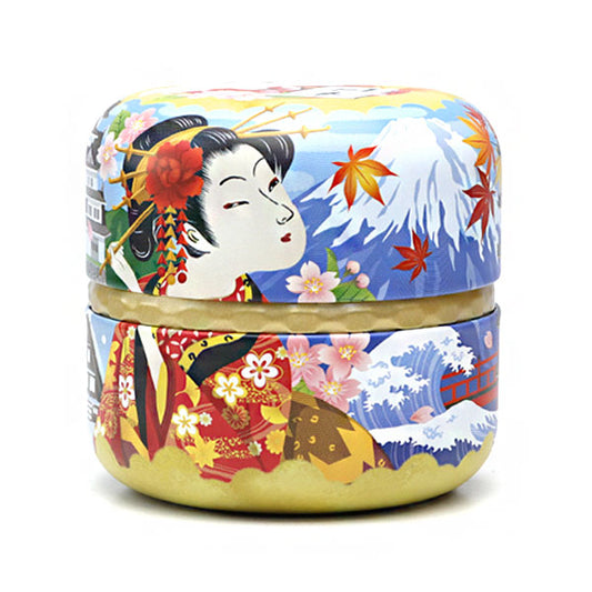 matcha storage tin Natsume-shaped JAPAN