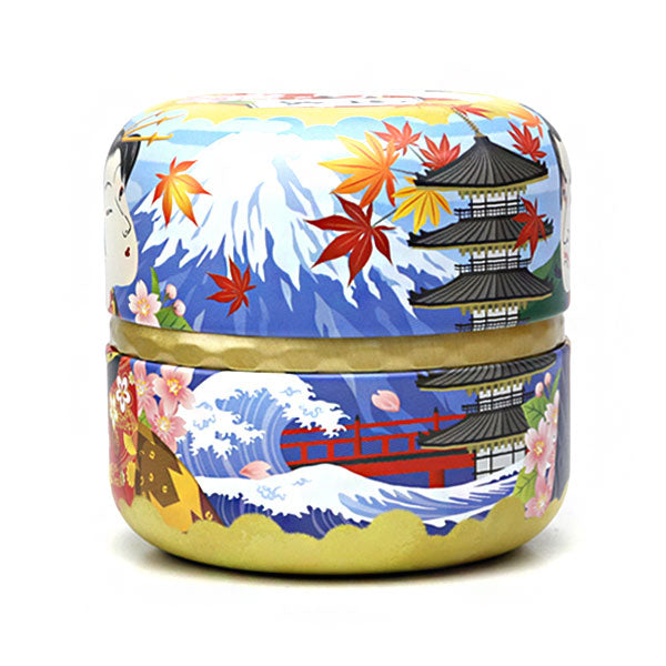 matcha storage tin Natsume-shaped JAPAN