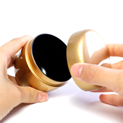 Medium Matcha Tea Caddy Natsume – Gold Design with Black Interior | Yamanaka Lacquerware Made in Japan