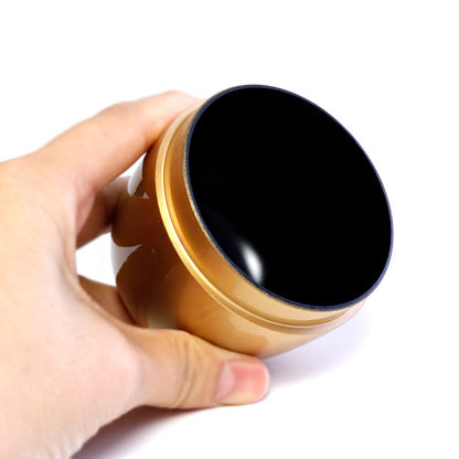 Medium Matcha Tea Caddy Natsume – Gold Design with Black Interior | Yamanaka Lacquerware Made in Japan