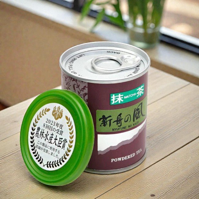 MEIYO Japanese Ceremonial Matcha SHIZUOKA Ceremonial Grade NYUFUNE - NO - KAZE 20g Can (0.71 oz) - MatchaJP