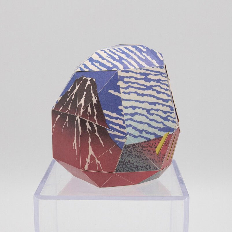 Paper Craft Interior – Daruma Ukiyo - e Hokusai & “Red Fuji” | Made in Japan - MatchaJP