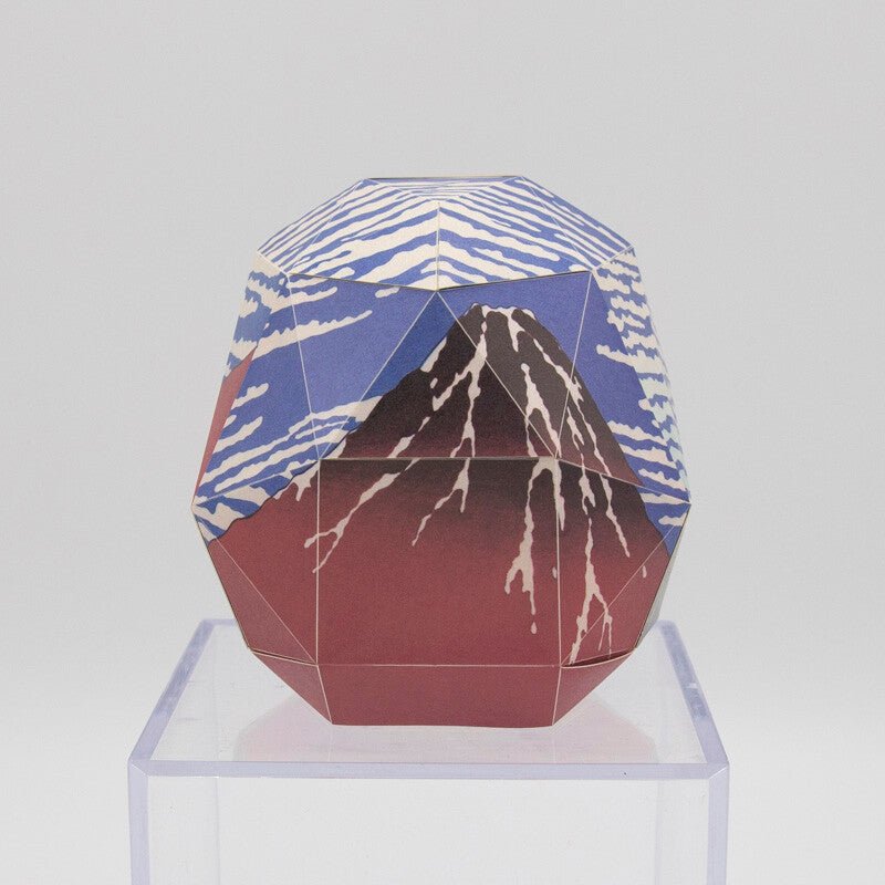 Paper Craft Interior – Daruma Ukiyo - e Hokusai & “Red Fuji” | Made in Japan - MatchaJP