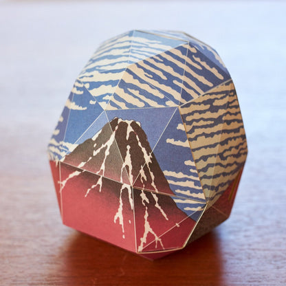 Paper Craft Interior – Daruma Ukiyo - e Hokusai & “Red Fuji” | Made in Japan - MatchaJP