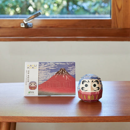 Paper Craft Interior – Daruma Ukiyo - e Hokusai & “Red Fuji” | Made in Japan - MatchaJP
