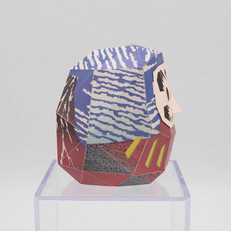 Paper Craft Interior – Daruma Ukiyo - e Hokusai & “Red Fuji” | Made in Japan - MatchaJP