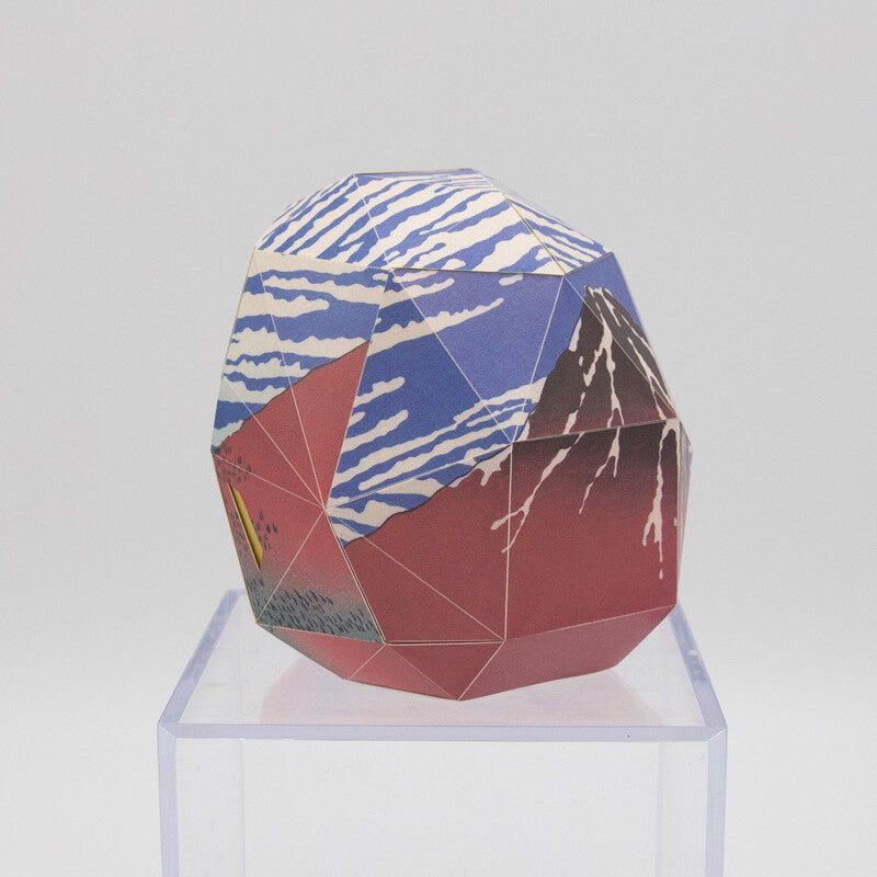 Paper Craft Interior – Daruma Ukiyo - e Hokusai & “Red Fuji” | Made in Japan - MatchaJP
