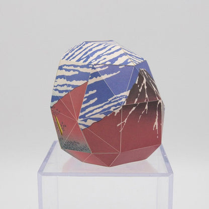 Paper Craft Interior – Daruma Ukiyo - e Hokusai & “Red Fuji” | Made in Japan - MatchaJP