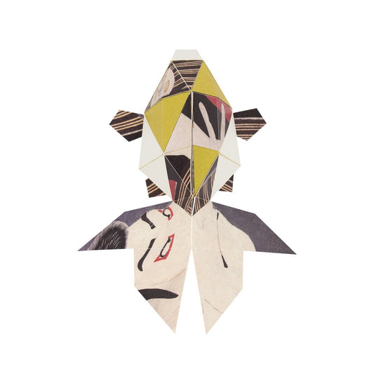 Paper Craft Interior – Ukiyo - e Paper Craft “Goldfish & Otani Oniji III as Edohei” by Toshusai Sharaku | Made in Japan - MatchaJP