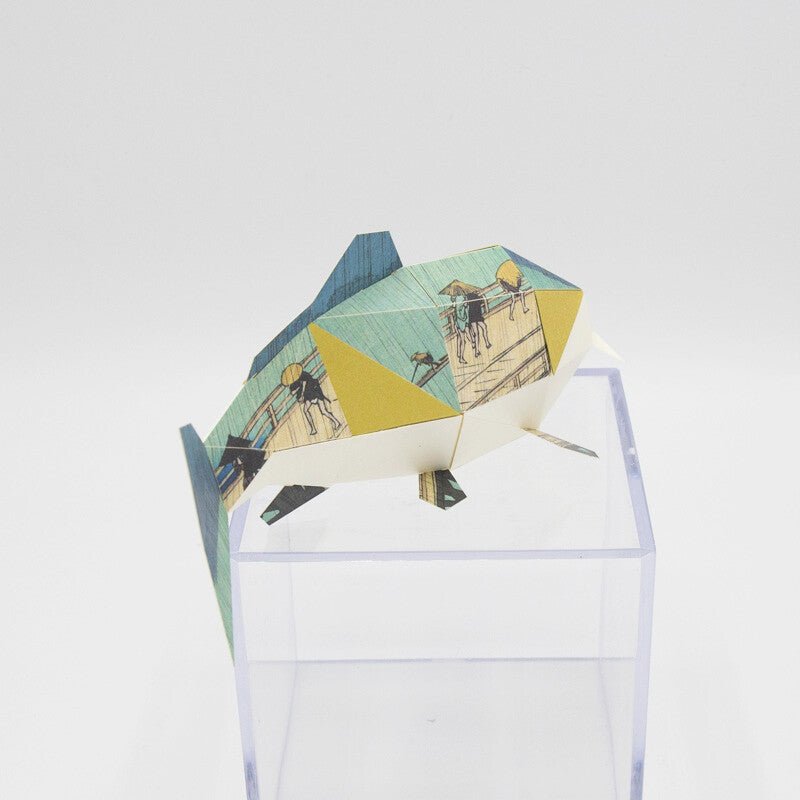 Paper Craft Interior – Ukiyo - e “Sudden Shower over Shin - Ōhashi Bridge” by Utagawa Hiroshige | Made in Japan - MatchaJP