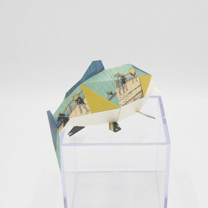 Paper Craft Interior – Ukiyo - e “Sudden Shower over Shin - Ōhashi Bridge” by Utagawa Hiroshige | Made in Japan - MatchaJP