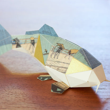 Paper Craft Interior – Ukiyo - e “Sudden Shower over Shin - Ōhashi Bridge” by Utagawa Hiroshige | Made in Japan - MatchaJP