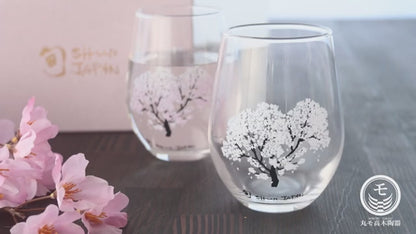 Sakura Color-Changing Free Glass (Cold Reactive) — Made in Japan — 325 ml / 11 oz