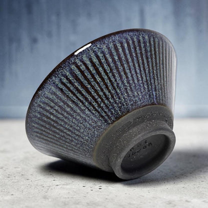 Rice Bowl Indigo Shinogi | Mino Ware Made in Japan