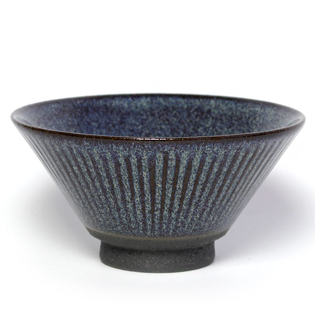 Rice Bowl Indigo Shinogi | Mino Ware Made in Japan