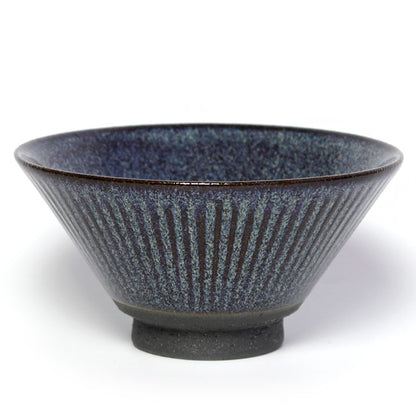 Rice Bowl Indigo Shinogi | Mino Ware Made in Japan