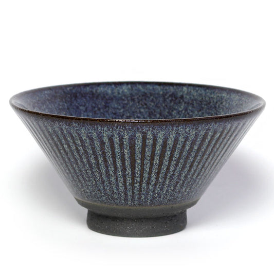 Rice Bowl Indigo Shinogi | Mino Ware Made in Japan