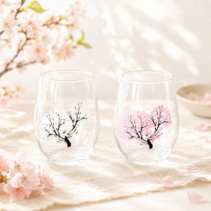 Japanese Sakura Color-Changing Glass – Cold Reactive Tumbler | Made in Japan