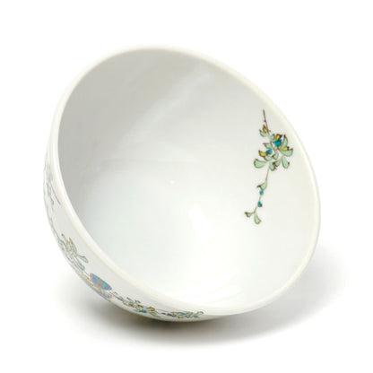 Japanese Lightweight Rice Bowl Kingfisher | Kutani Ware Made in Japan