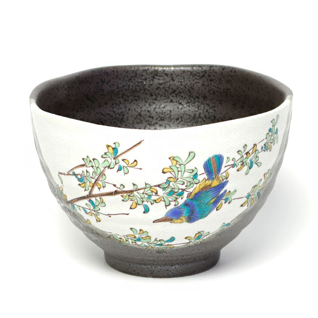 Japanese Large Rice Bowl Kingfisher | Kutani Ware Made in Japan