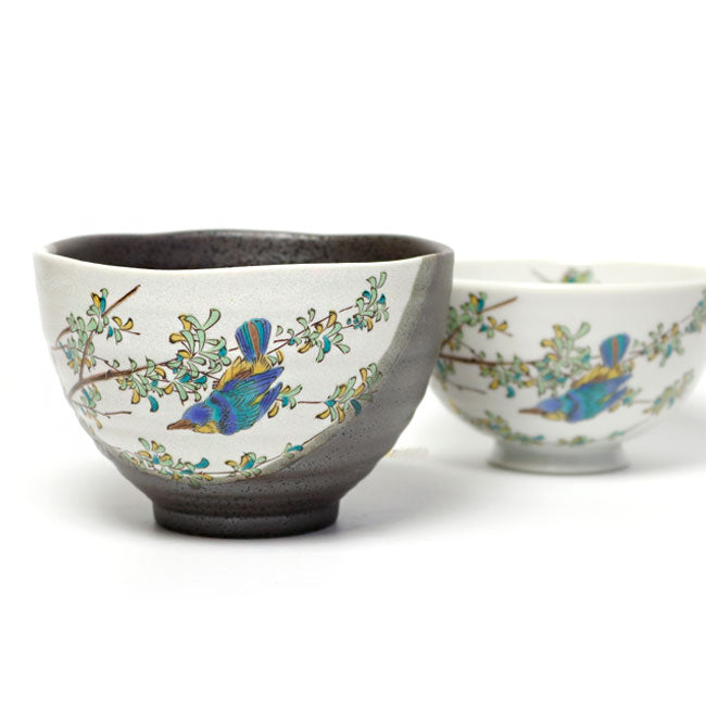 Japanese Large Rice Bowl Kingfisher | Kutani Ware Made in Japan