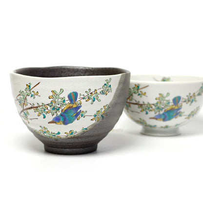 Japanese Large Rice Bowl Kingfisher | Kutani Ware Made in Japan