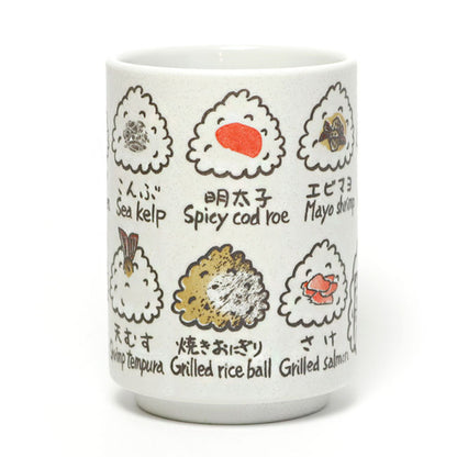Japanese Yunomi Tea Cup Onigiri Rice Ball | Made in Japan