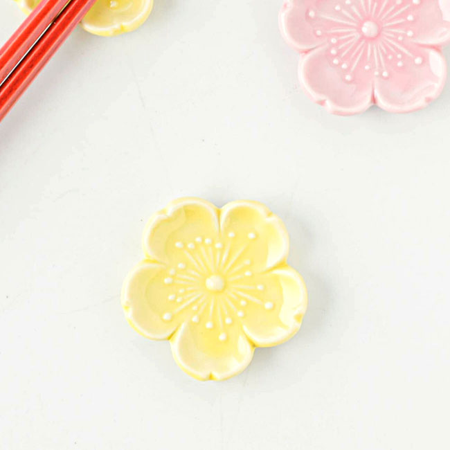 Matcha Scoop Rest Sakura Yellow | Mino Ware Made in Japan