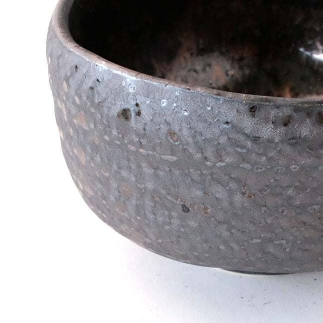 Matcha Bowl Gold Crystal Floral Shape | Mino Ware Chawan Made in Japan