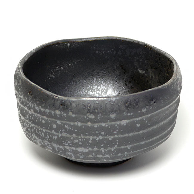 Matcha Bowl Gold Crystal Floral Shape | Mino Ware Chawan Made in Japan