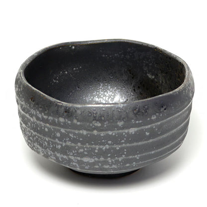 Matcha Bowl Gold Crystal Floral Shape | Mino Ware Chawan Made in Japan