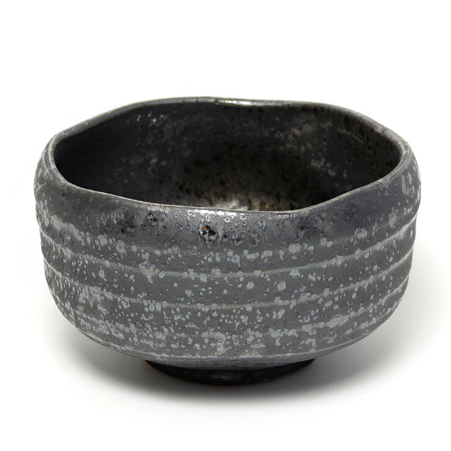 Matcha Bowl Gold Crystal Floral Shape | Mino Ware Chawan Made in Japan