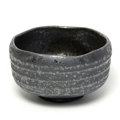 Matcha Bowl Gold Crystal Floral Shape | Mino Ware Chawan Made in Japan
