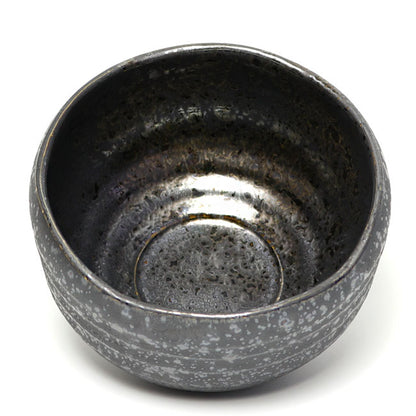 Matcha Bowl Gold Crystal Floral Shape | Mino Ware Chawan Made in Japan