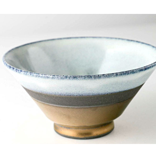 Japanese Rice Bowl White & Gold | Mino Ware Made in Japan