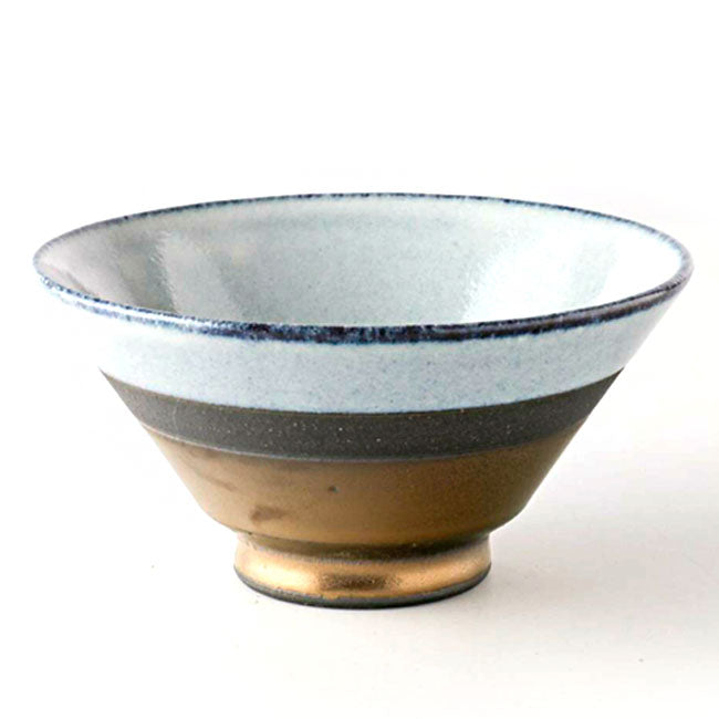 Japanese Rice Bowl White & Gold | Mino Ware Made in Japan