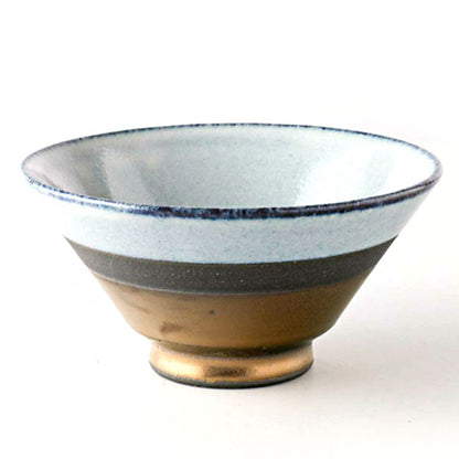 Japanese Rice Bowl White & Gold | Mino Ware Made in Japan