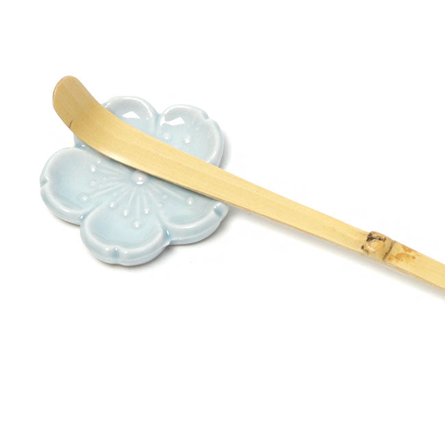 Japanese Chopstick Rest – Sakura Blue | Mino Ware Matcha Scoop Rest Made in Japan
