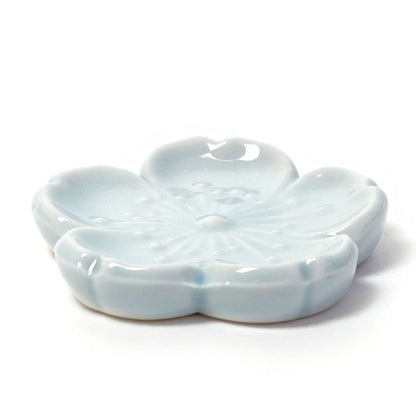 Japanese Chopstick Rest – Sakura Blue | Mino Ware Matcha Scoop Rest Made in Japan
