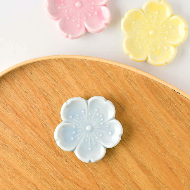 Japanese Chopstick Rest – Sakura Blue | Mino Ware Matcha Scoop Rest Made in Japan