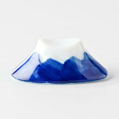 Japanese Chopstick Rest – Mount Fuji Blue | Mino Ware Matcha Scoop Rest Made in Japan