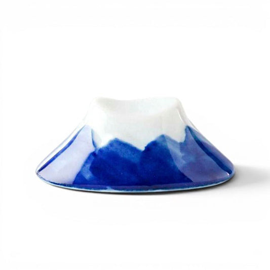 Matcha Scoop Rest Mount Fuji Blue | Mino Ware Made in Japan