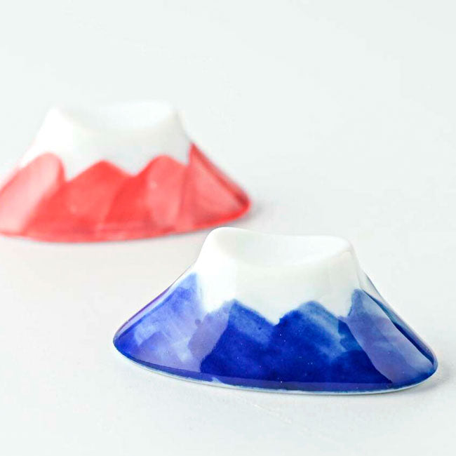 Japanese Chopstick Rest – Mount Fuji Blue | Mino Ware Matcha Scoop Rest Made in Japan