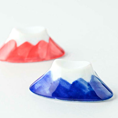 Japanese Chopstick Rest – Mount Fuji Blue | Mino Ware Matcha Scoop Rest Made in Japan