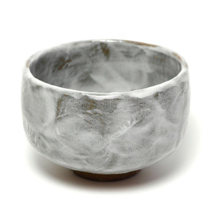 Black Shino Textured Matcha Bowl – Japanese Mino Ware Ceramic