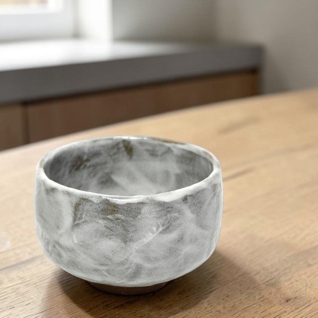 Black Shino Textured Matcha Bowl – Japanese Mino Ware Ceramic